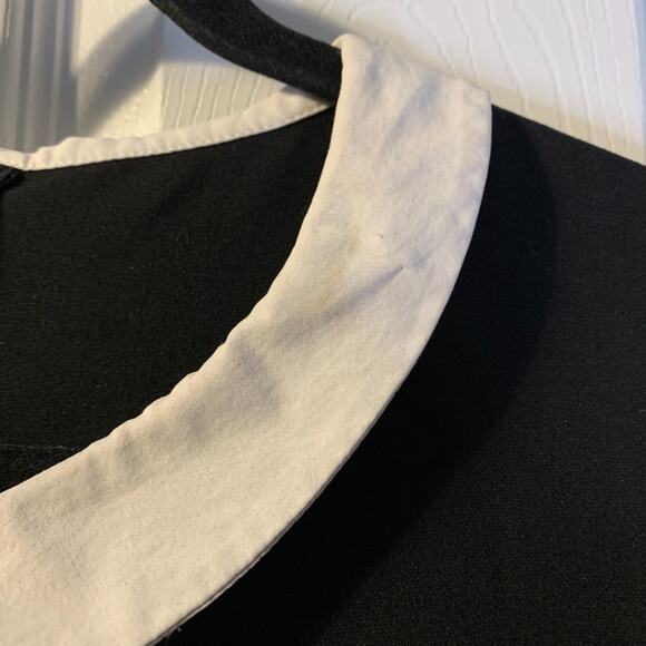 Mango Casual Womens Black Twee Minidress Size 10 Ladylike Career Wednesday Retro - Picture 5 of 7